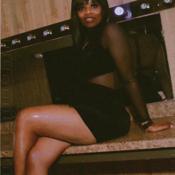 Mesh LongSleeve Mini Dress - Picture 2 of 3